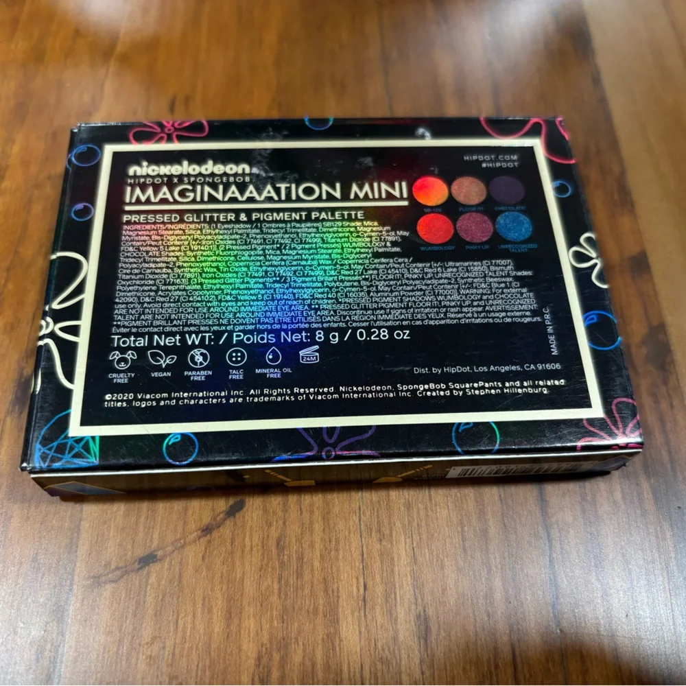 HIPDOT x SpongeBob Imaginaation Pressed Glitter & Pigment Palette NIB
